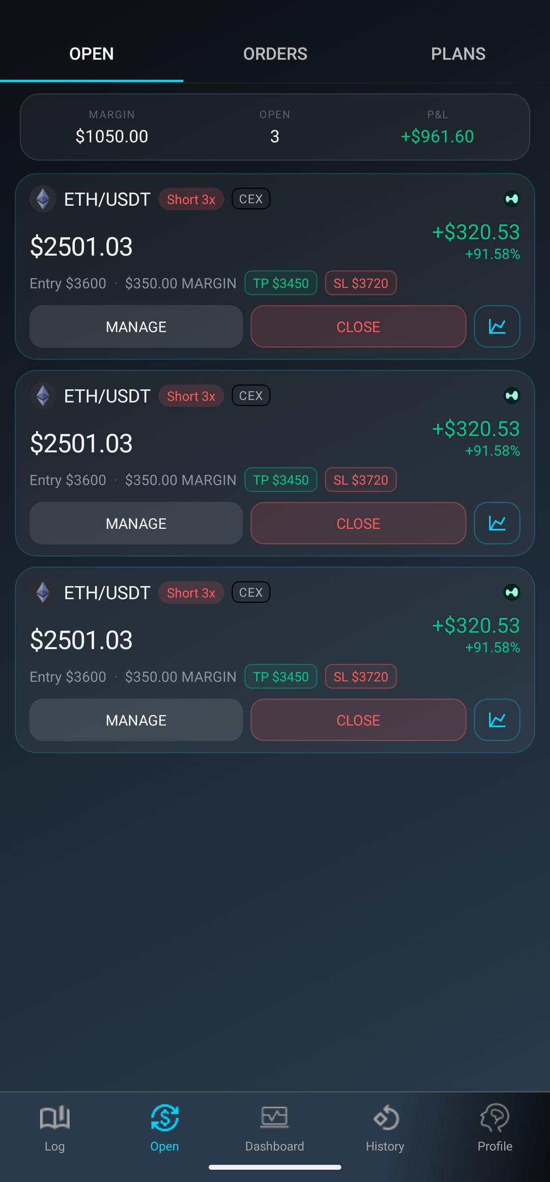 Open Positions: Manage and Close